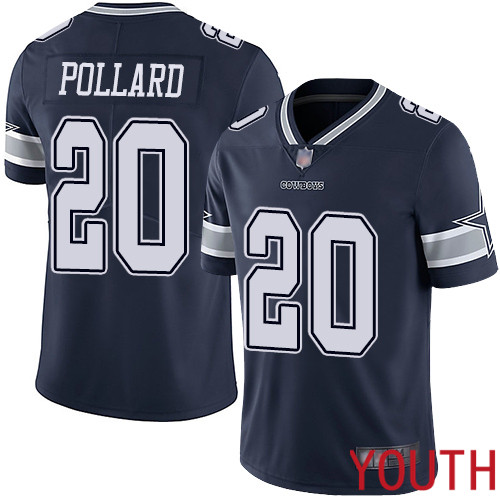 Youth Dallas Cowboys Limited Navy Blue Tony Pollard Home 20 Vapor Untouchable NFL Jersey